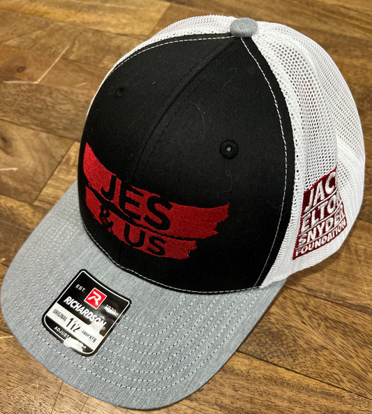 $30 Donation - Free Special Edition - Embroidered Mid-Profile Snapback Trucker - Red